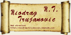 Miodrag Trujanović vizit kartica